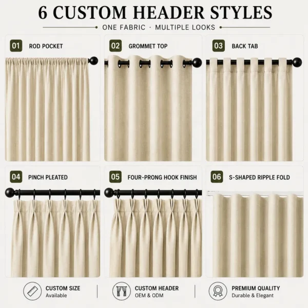 Quality High Blackout Curtain, 100% Polyester - view 5