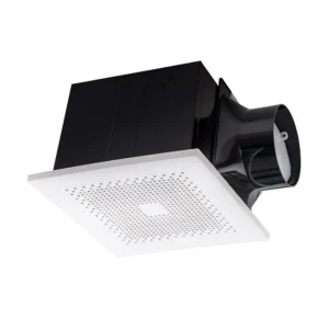Quiet Bathroom Exhaust Fan, Ceiling, 220 V, Corded Electric