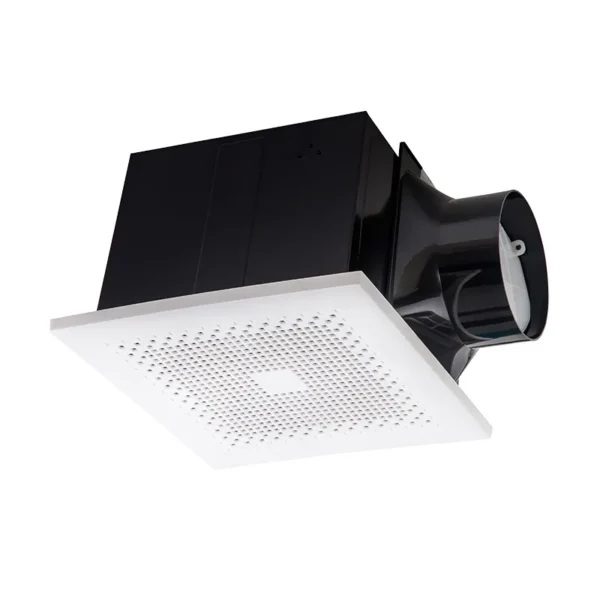 Quiet Bathroom Exhaust Fan, Ceiling, 220 V, Corded Electric