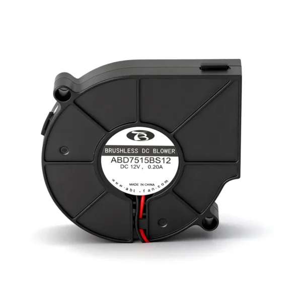 Radial Blower, 5V/12V, 75x75x15mm, Plastic, Brushless