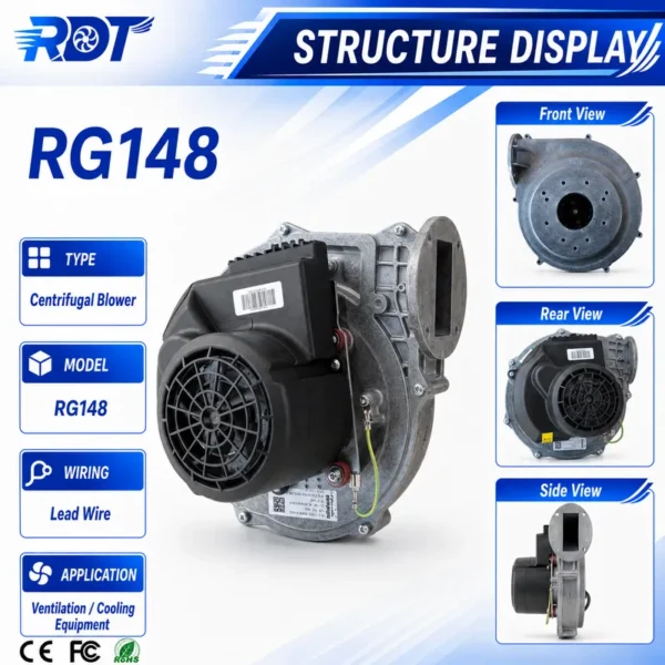 Radial Blower, RG148/1200-3633-010202, Wall - view 2