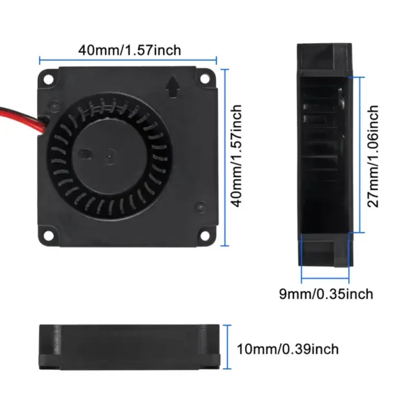 Radial Cooling Fan, 4010, 5V, 40mm, 10mm - view 2