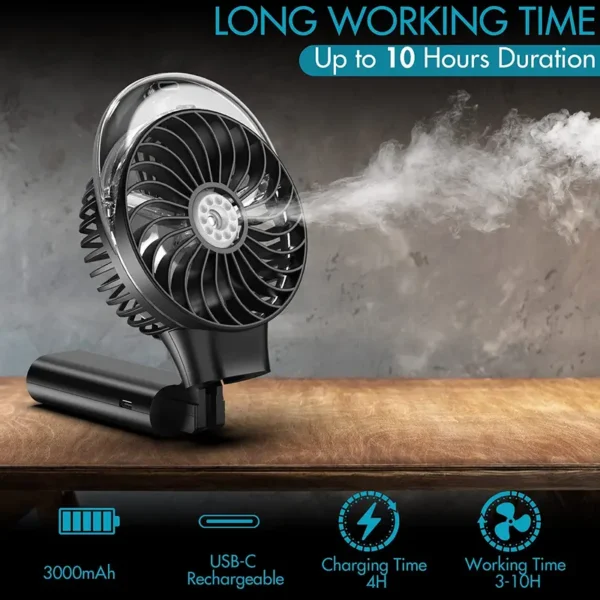 Rechargeable Battery Portable Fan, 5V - view 3