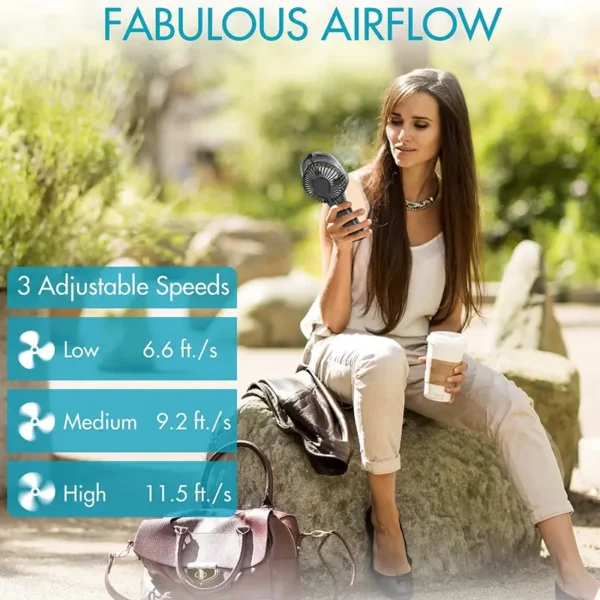 Rechargeable Battery Portable Fan, 5V - view 6
