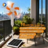 Rechargeable Electric Stand Fan, 18-Inch, Solar, LED