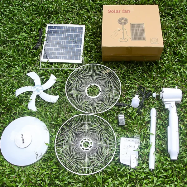 Rechargeable Electric Stand Fan, 18-Inch, Solar, LED - view 6