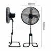 Rechargeable Electric Standing Fan, Solar, 15W, Plastic - view 4