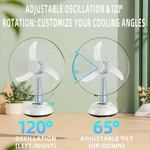 Rechargeable Fan, 12V, Wall - view 4