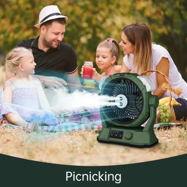 Rechargeable Fan, Portable, LED - view 3