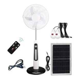Rechargeable Floor Stand Fan, Solar, 30W