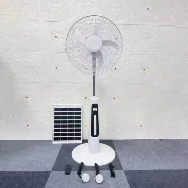 Rechargeable Floor Stand Fan, Solar, 30W - view 3