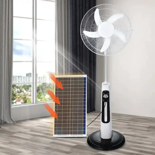 Rechargeable Floor Stand Fan, Solar, 30W - view 5