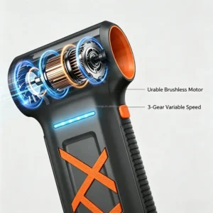 Rechargeable Handheld Turbo Blower, 130000RPM, Portable, 200G