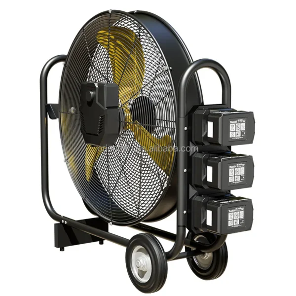 Rechargeable Industrial Drum Fan, AC 100V~240V, Battery - view 3
