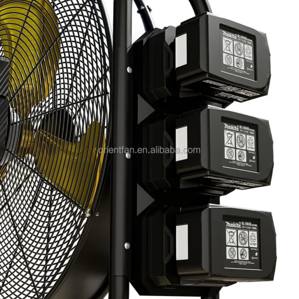 Rechargeable Industrial Drum Fan, AC 100V~240V, Battery - view 4