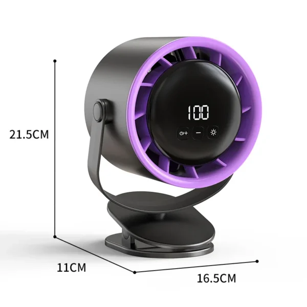 Rechargeable Mini Clip Fan, USB, 4000mAh