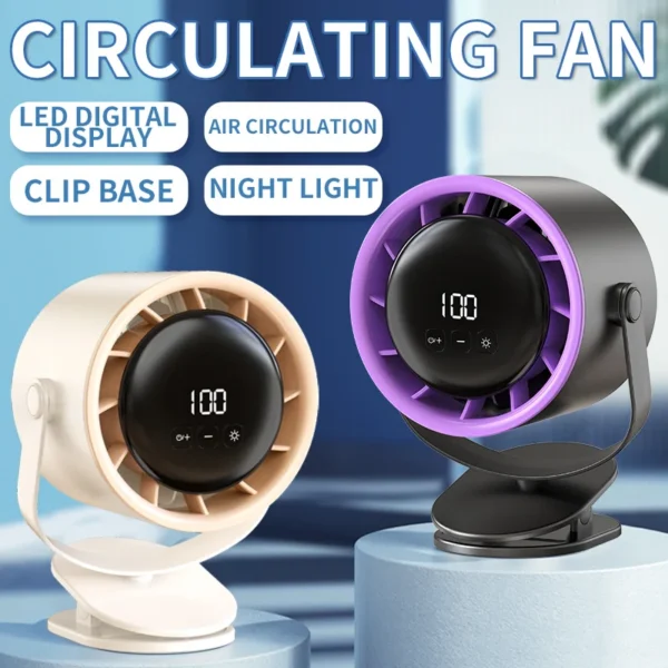 Rechargeable Mini Clip Fan, USB, 4000mAh - view 4
