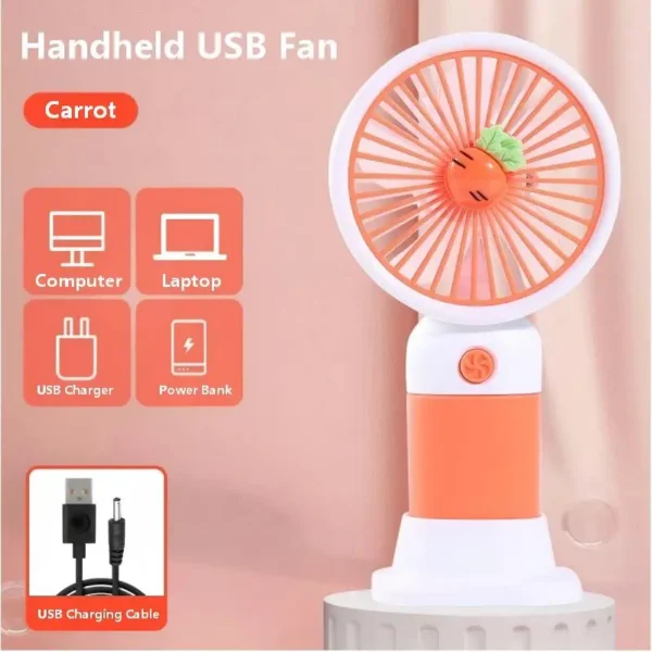 Rechargeable Mini Handheld Fan, Portable, 5 V, 5W - view 6