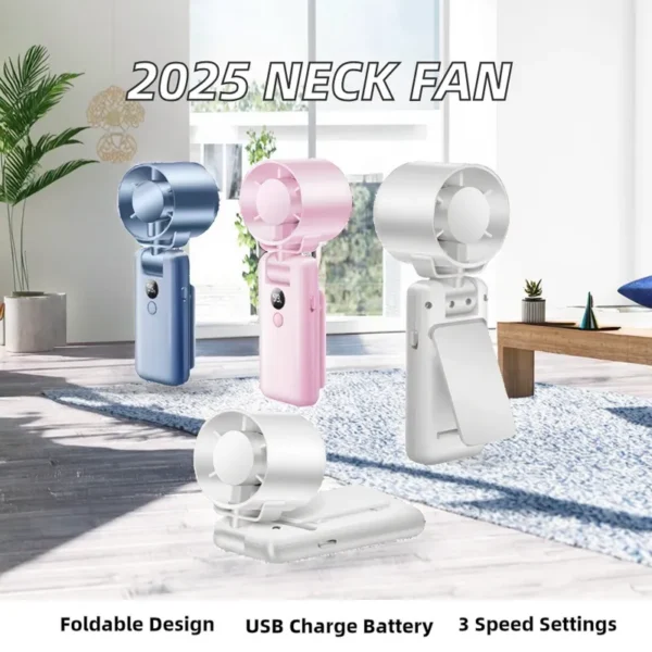 Rechargeable Mini Usb Fan, Portable, 3600mAh - view 2