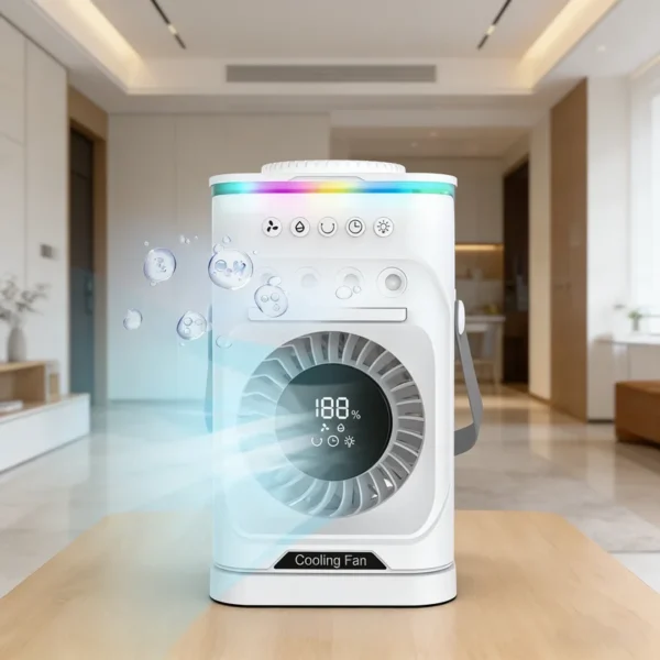 Rechargeable Portable Spray Fan, LED, 3.7, Battery