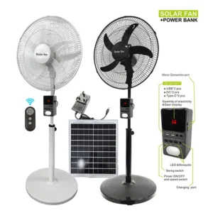 Rechargeable Solar Stand Fan, 12V, 25W