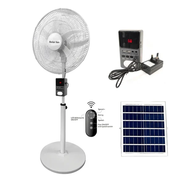 Rechargeable Solar Stand Fan, 12V, 25W - view 2