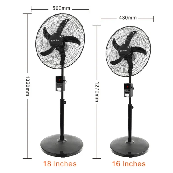 Rechargeable Solar Stand Fan, 12V, 25W - view 6