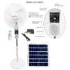 Rechargeable Solar Stand Fan, 12V, 25W, ABS - view 2