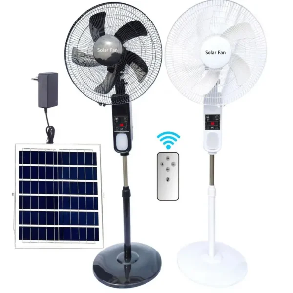 Rechargeable Solar Stand Fan, 12V, 25W, ABS - view 3