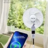 Rechargeable Solar Stand Fan, 12V, 25W, ABS - view 4