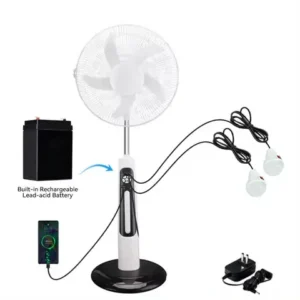 Rechargeable Stand Fan, 12V, Solar