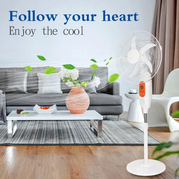 Rechargeable Standing Fan, Solar, 30W, Plastic - view 2