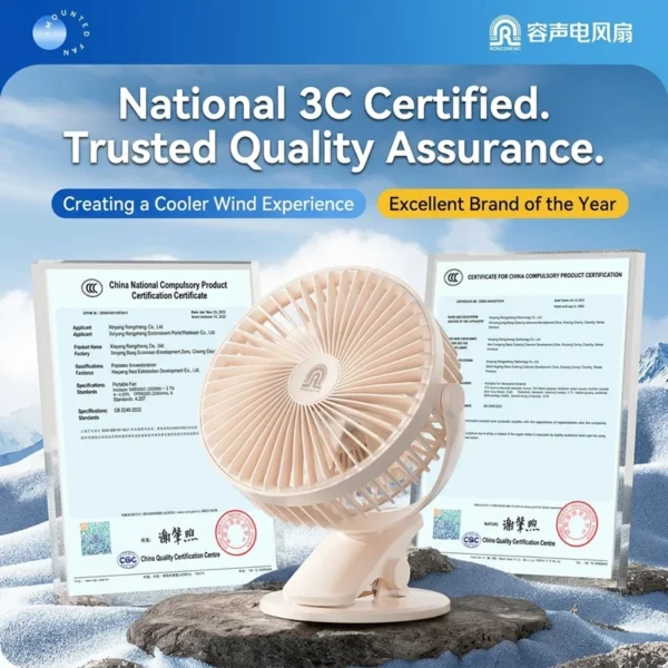 Rechargeable Usb Mini Fan, Portable - view 6