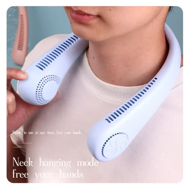 Rechargeable Wearable Neck Fan, DD5616, USB, Portable - view 2