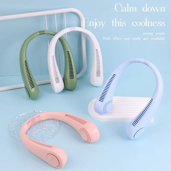 Rechargeable Wearable Neck Fan, DD5616, USB, Portable - view 4