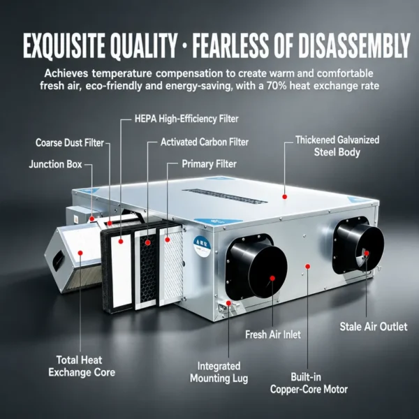 Recuperator Energy Recovery Ventilator, Customize - view 4