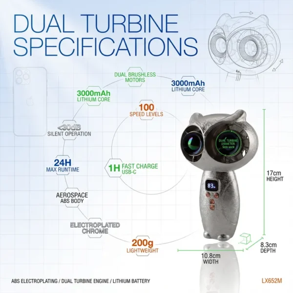 Refrigeration Small Air Conditioner, Portable, 100, 3000mAh - view 2
