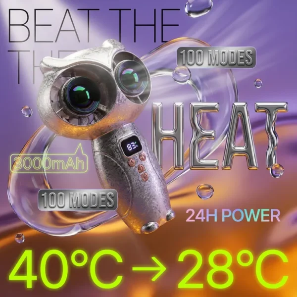 Refrigeration Small Air Conditioner, Portable, 100, 3000mAh - view 4