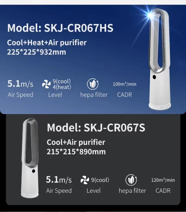 Remote Control Bladeless Tower, 35 W, Plastic - view 6