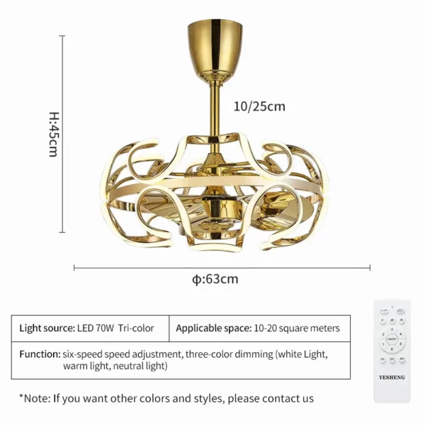 Remote Control Ceiling Fan, D002, 110/220v - view 4