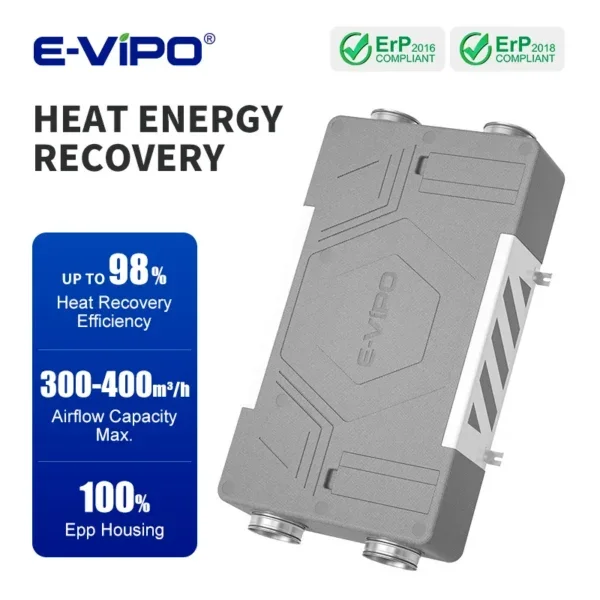 Residential Fresh Air Ventilator, E-VIPO, HRV, ERV