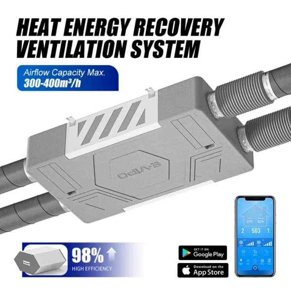 Residential Fresh Air Ventilator, E-VIPO, HRV, ERV - view 5