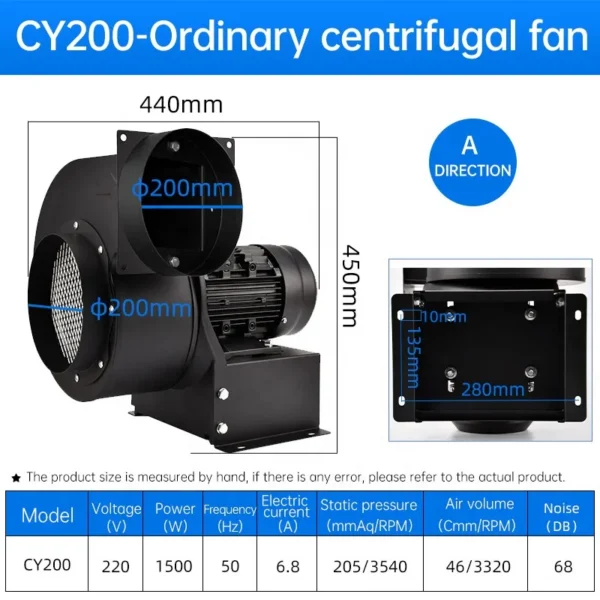 Resistant Exhaust Duct Fan, 380v, Centrifugal - view 2