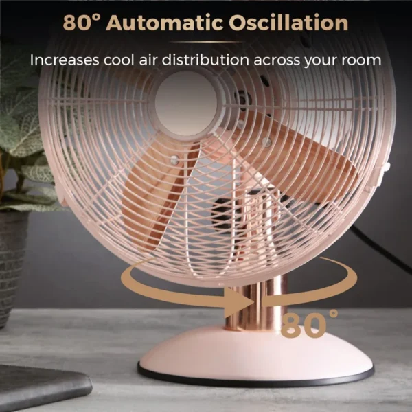 Retro Electric Desk Fan, 10", Metal - view 6