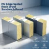 Rock Wool Sandwich Panel, 50/75/100/150mm, Steel