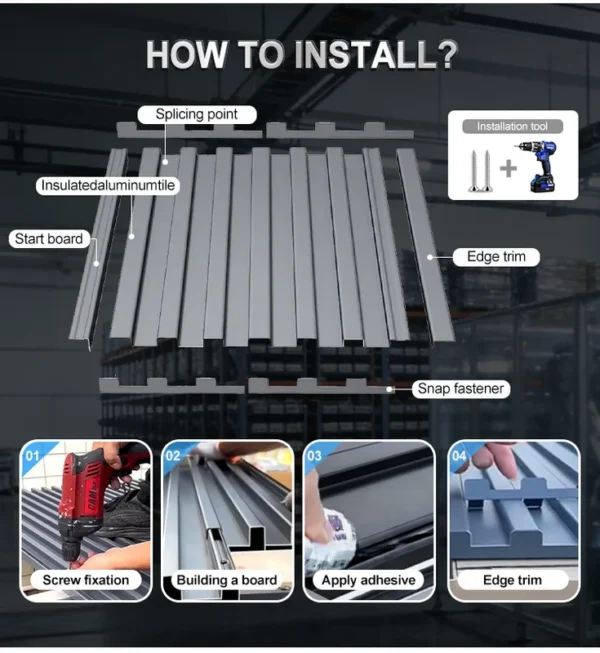 Roof Aluminum Sandwich Panel, 100% QC Testing - view 6
