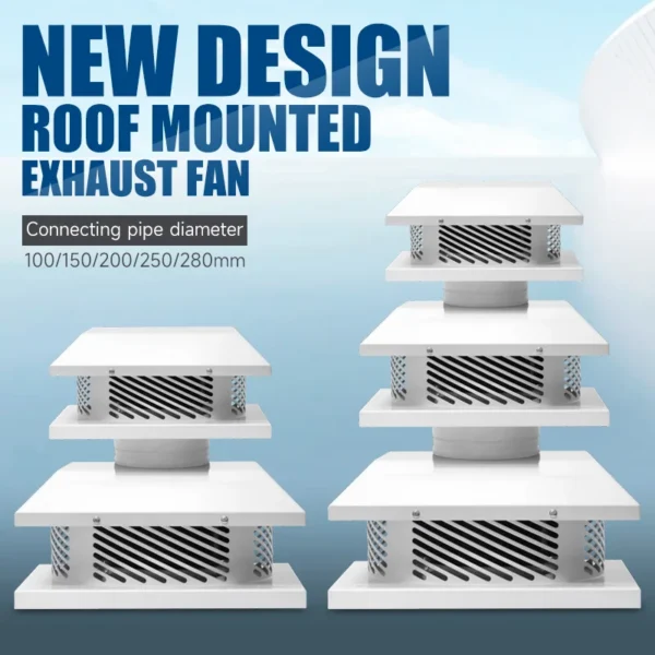 Roof Mounted Exhaust Fan, Centrifugal, AC 220V-240V, 781m³ - view 6