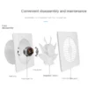 Room Toilet Exhaust Fan, 200mm, Plastic - view 5