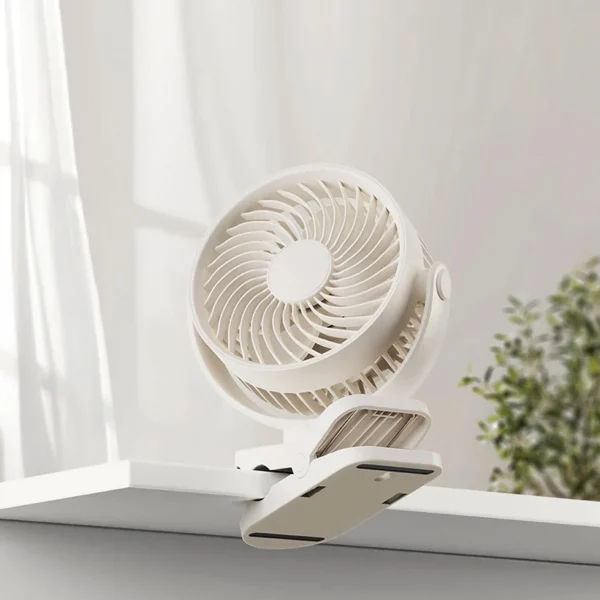 Rotating Desktop Clip Fan, 360, Portable, USB - view 3