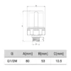 Safety Water Hammer Valve, 1/2", Brass - view 5